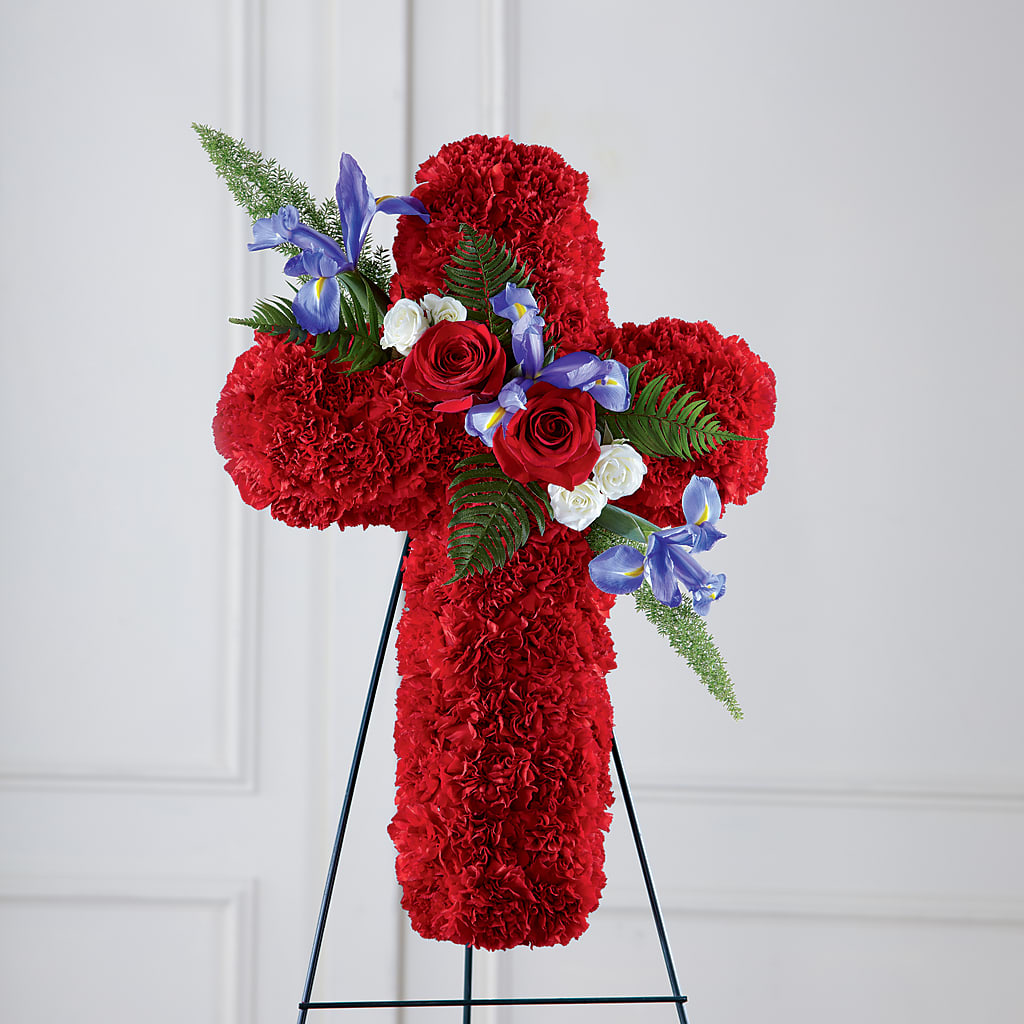 Faithful Hero Floral Cross – JENNY'S FLOWER, Brooklyn NY