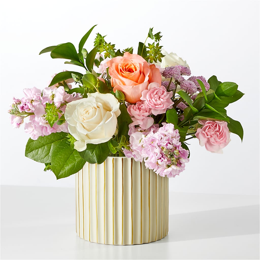 French Market Bouquet with Ivory Vase – JENNY'S FLOWER, Brooklyn NY