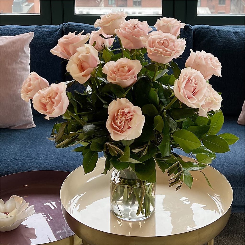 Long Stem Pink Rose Bouquet – JENNY'S FLOWER, Brooklyn NY