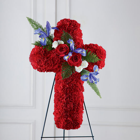 Faithful Hero Floral Cross – JENNY'S FLOWER, Brooklyn NY